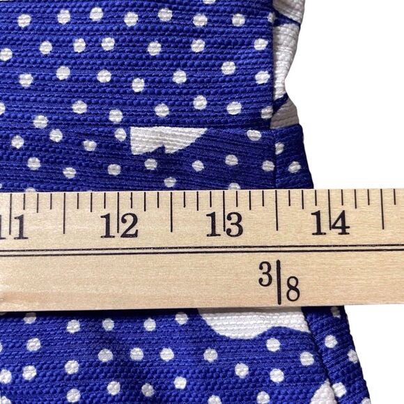 BODEN Sierra Textured Floral Polka Dot Dress Size 4 Blue White Short Sleeve EUC - Picture 13 of 16